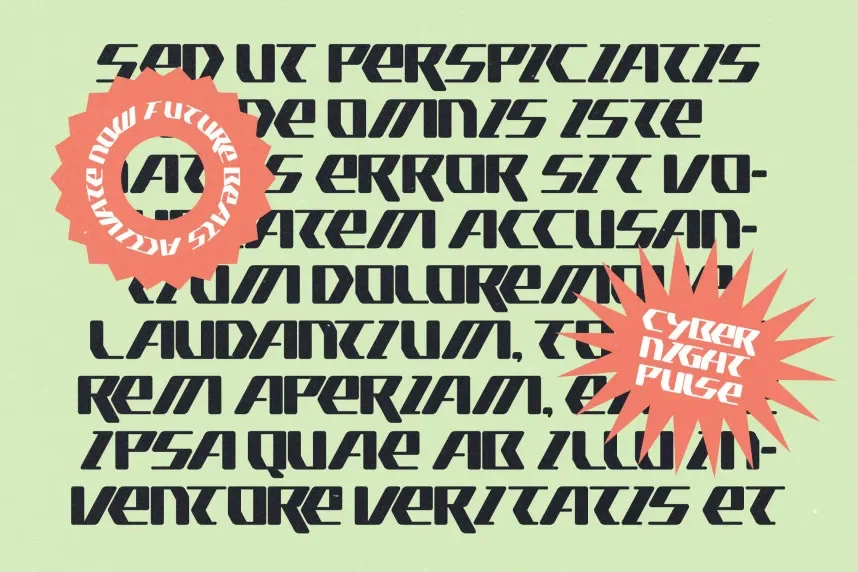Cyber Motion Font preview 6