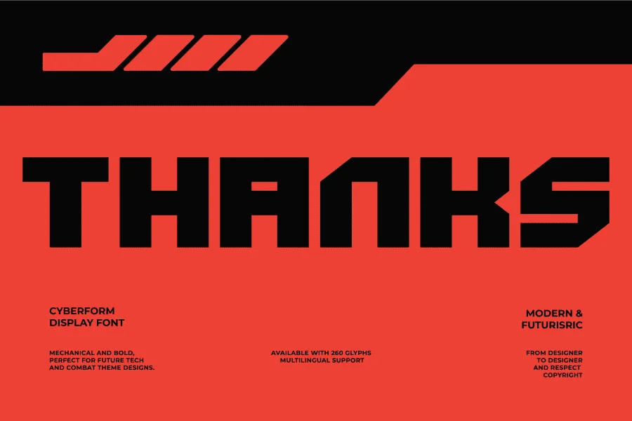 Cyberform Demo Font Family preview 10