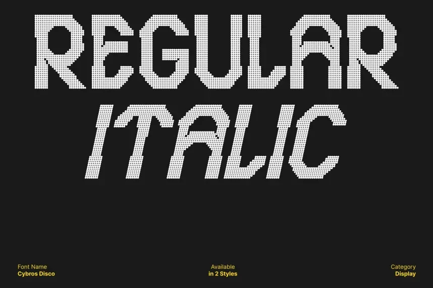 Cybros Disco Font preview 3