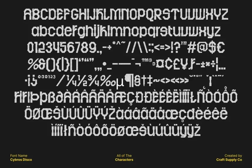 Cybros Disco Font preview 6