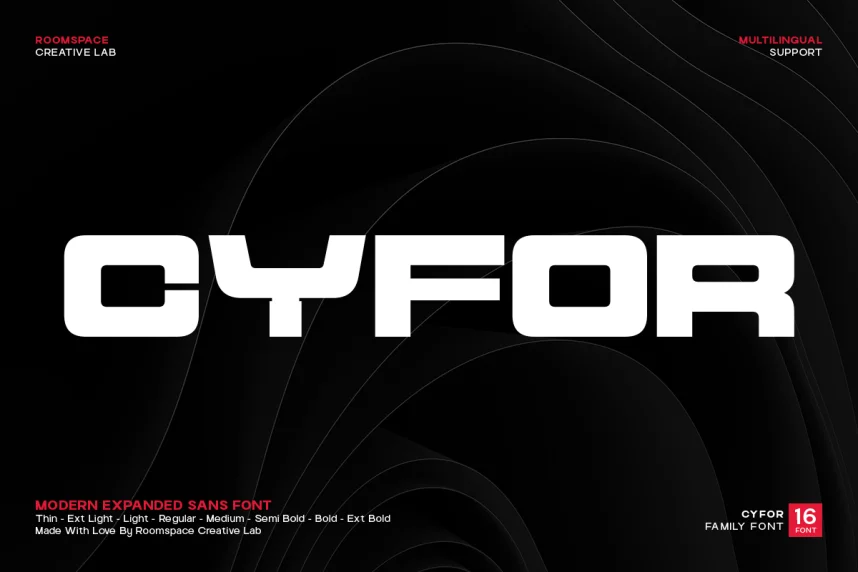 Cyfor Font Family preview 2