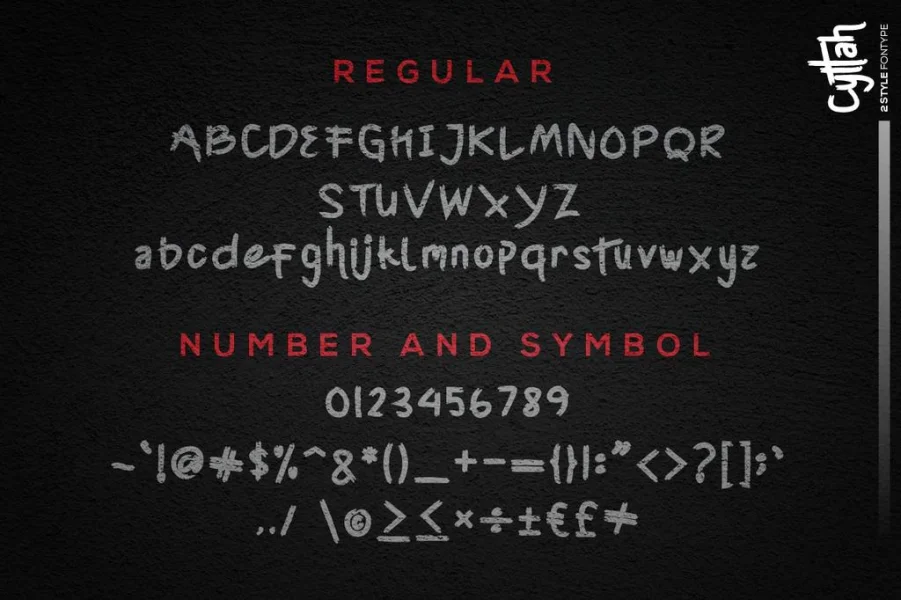 Cyttah Demo Font Family preview 4