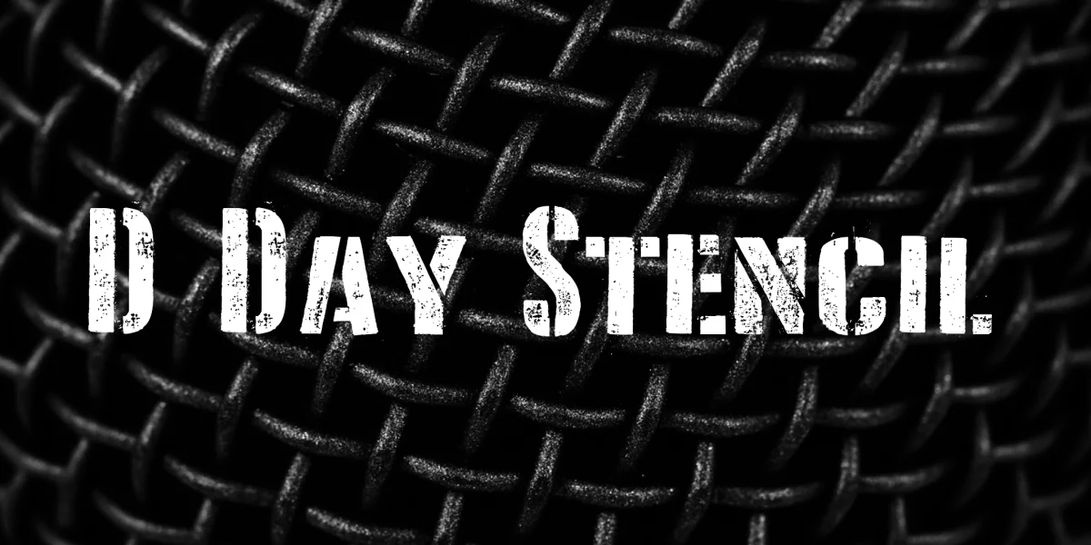 D Day Stencil Font