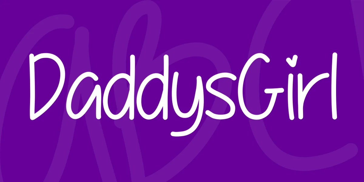 DaddysGirl Font preview 2