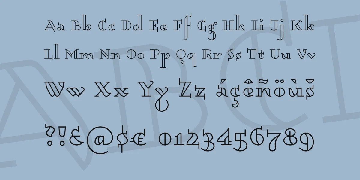 Dagerotypos Font preview 3
