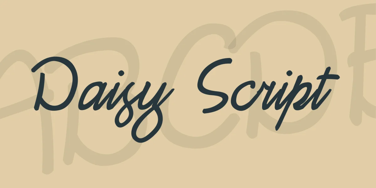 Daisy Script Font preview 2