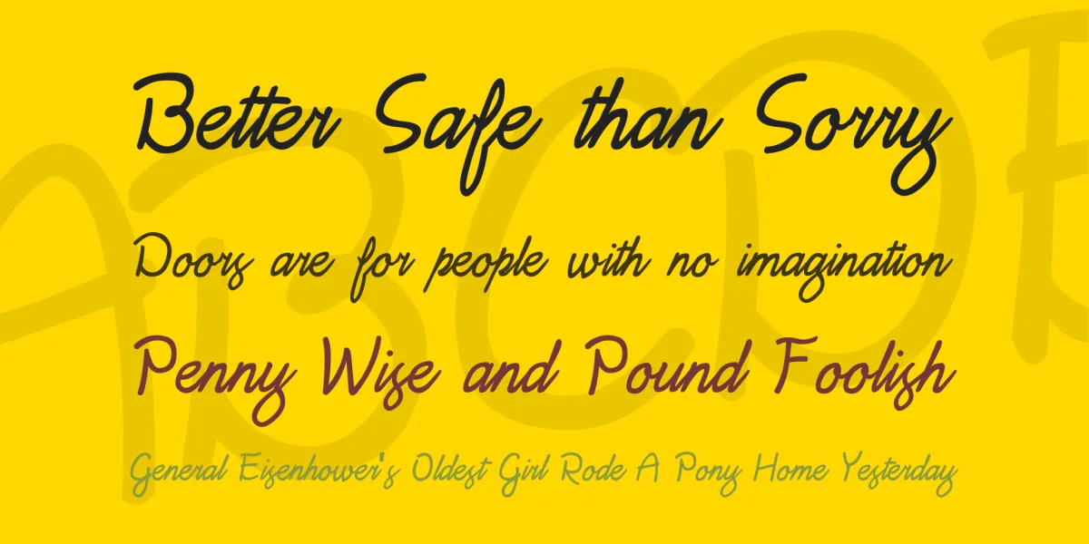 Daisy Script Font preview 3