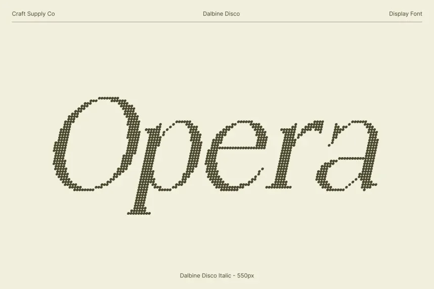 Dalbine Disco Font preview 3