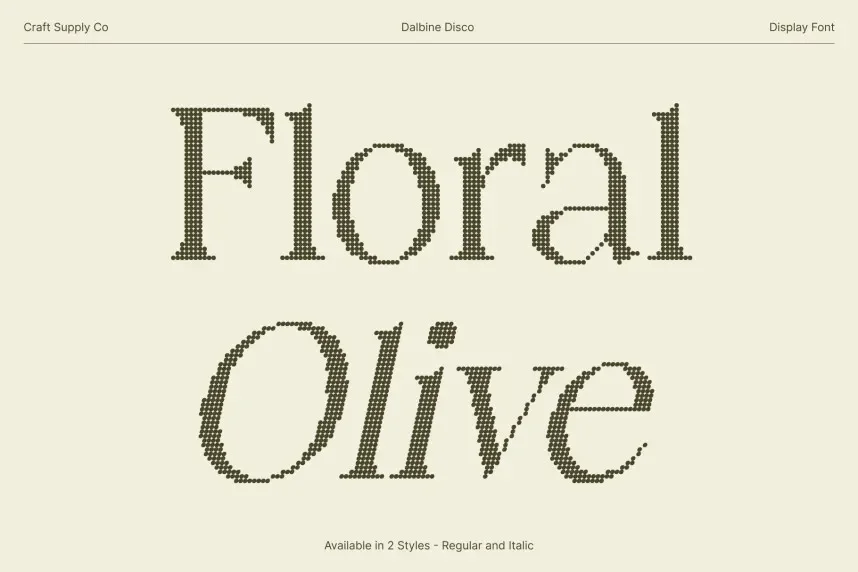 Dalbine Disco Font preview 4