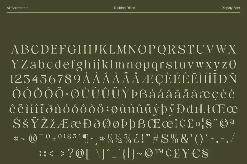 Dalbine Disco Font preview 6