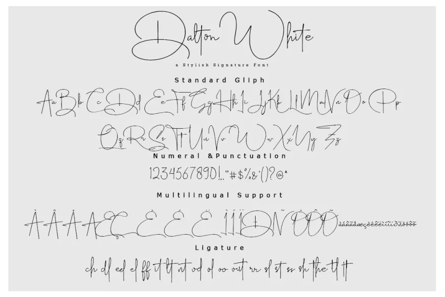 Dalton White Font preview 10