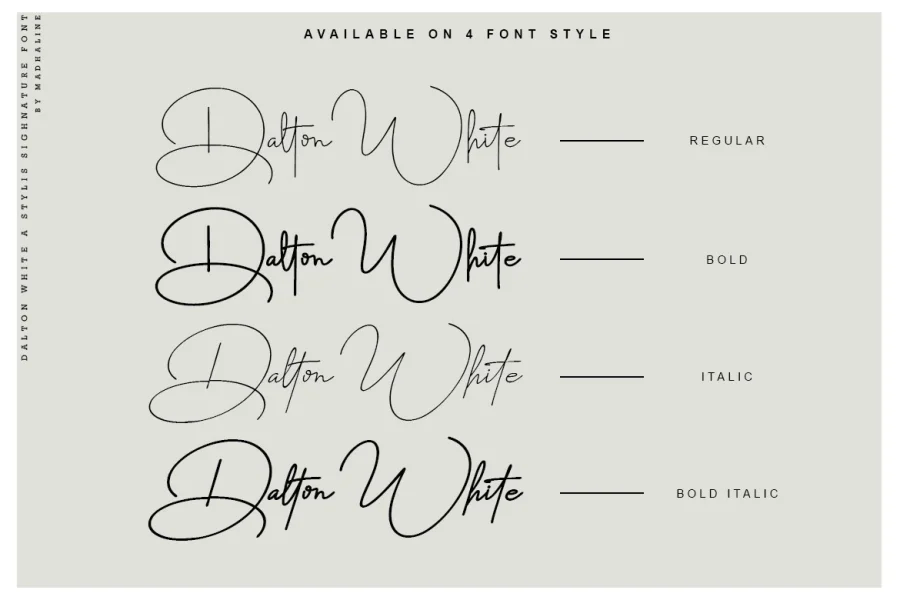Dalton White Font preview 9