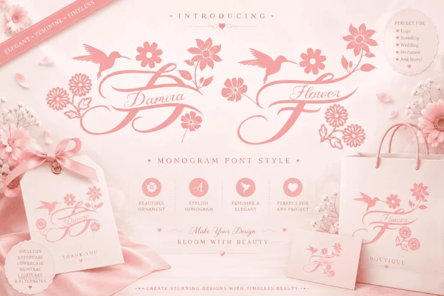 Damira Flower Font Family