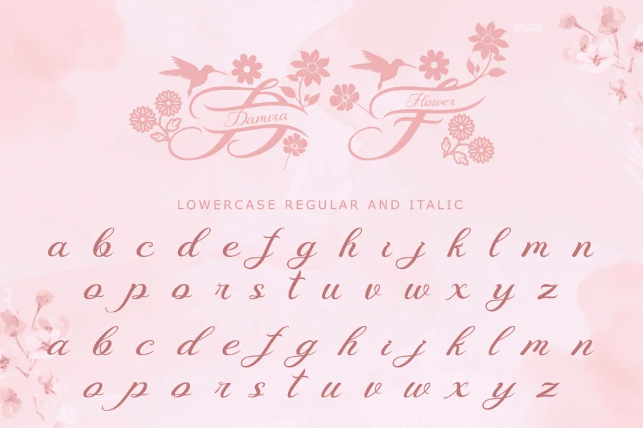 Damira Flower Font Family preview 10