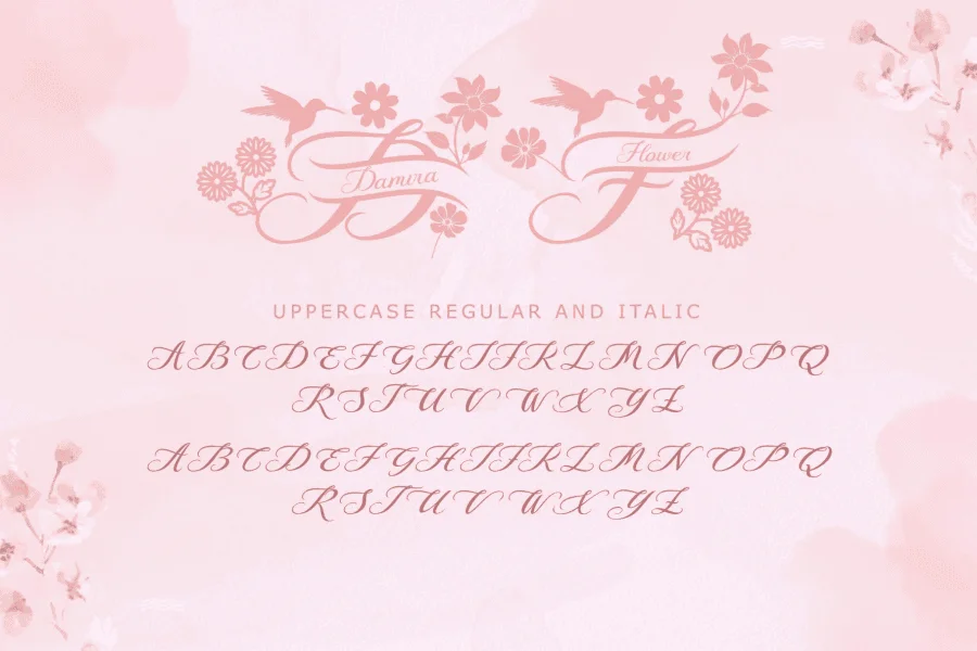 Damira Flower Font Family preview 9