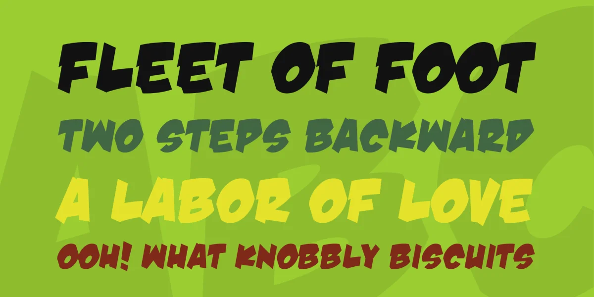 Damn Noisy Kids Font preview 2