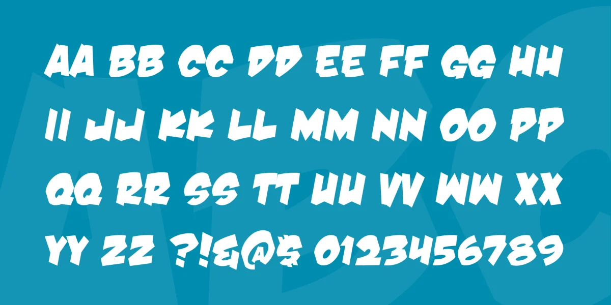 Damn Noisy Kids Font preview 3