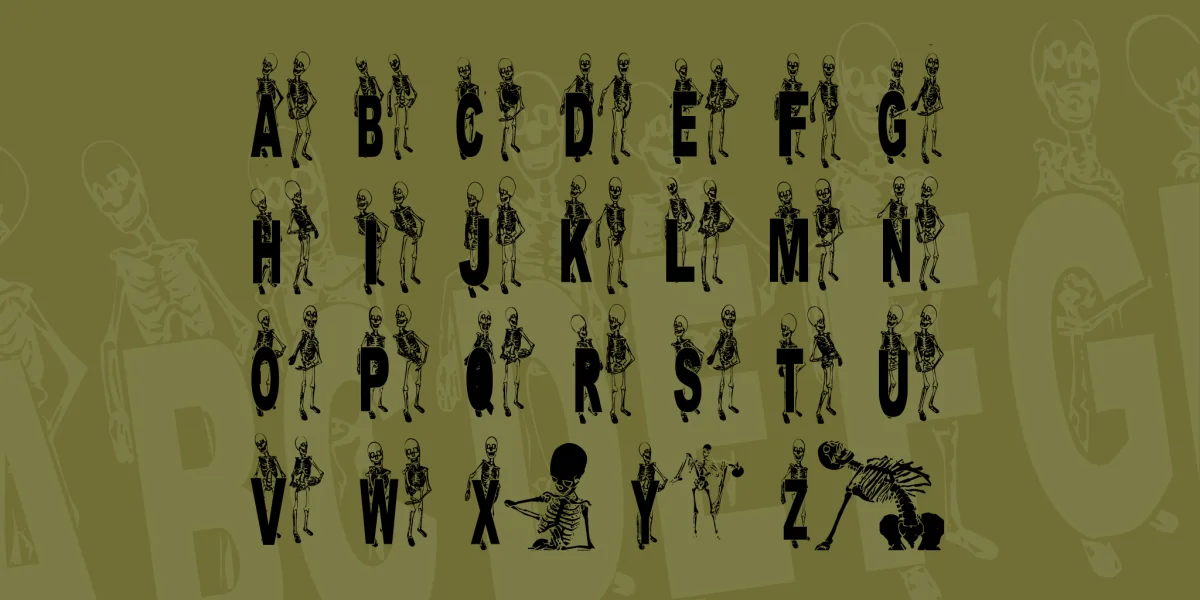 DANCING-DEAD Font preview 2