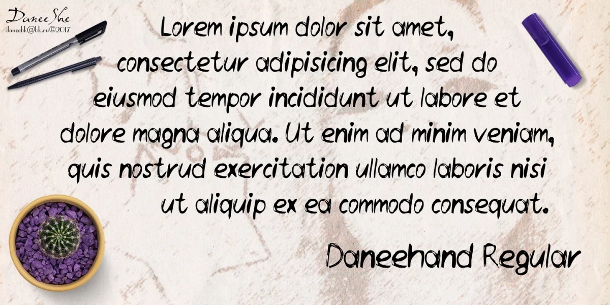 Daneehand Demo Font preview 4