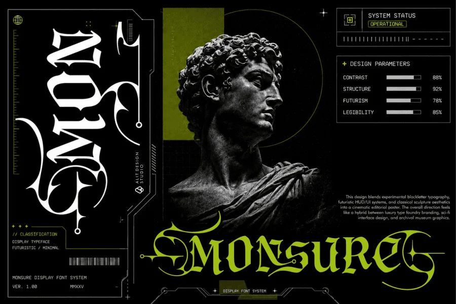 Dark Hermes Font preview 2