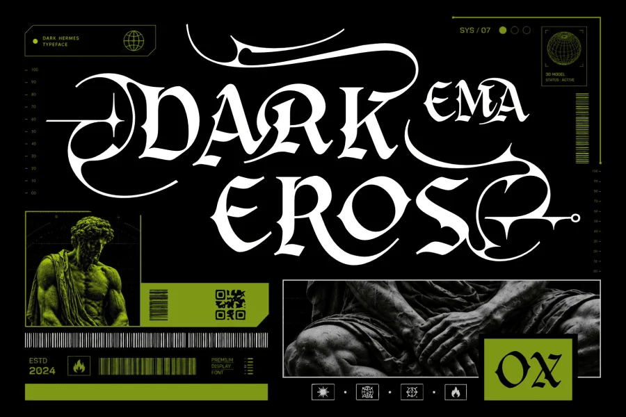 Dark Hermes Font preview 3