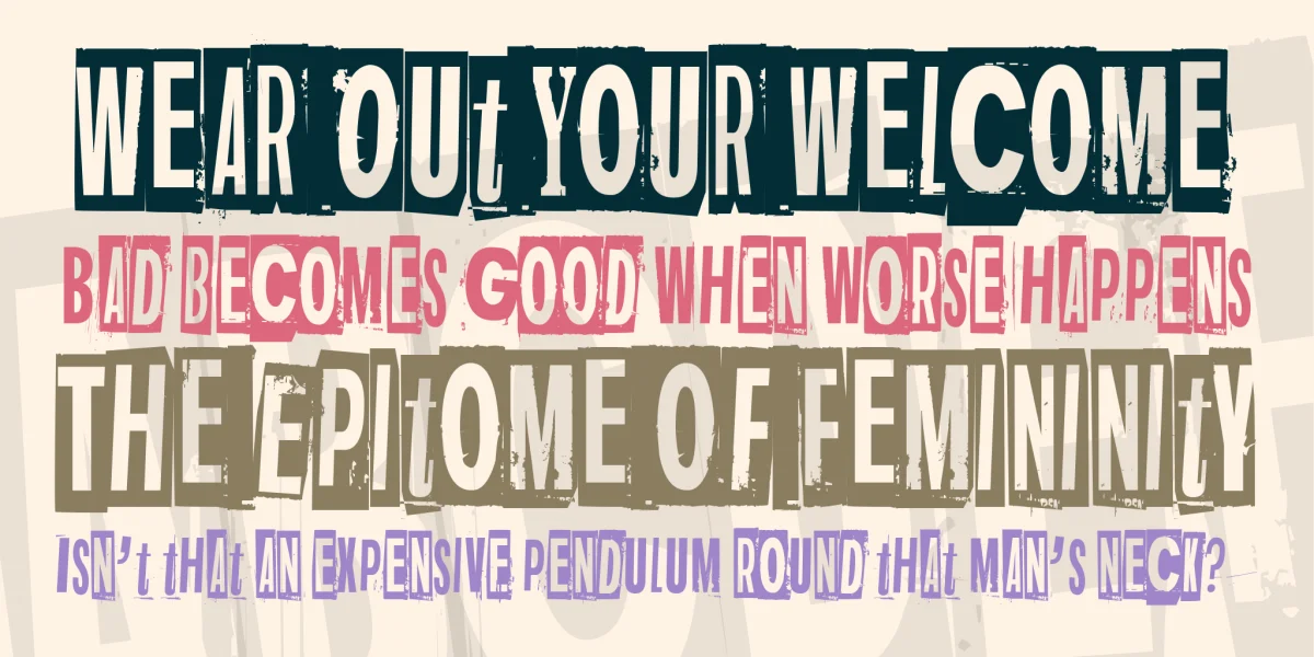 Dark monday Font Family preview 2