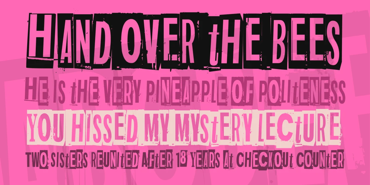 Dark monday Font Family preview 4
