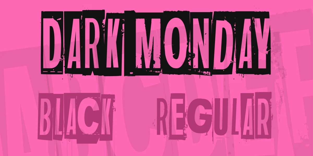 Dark monday Font Family preview 7