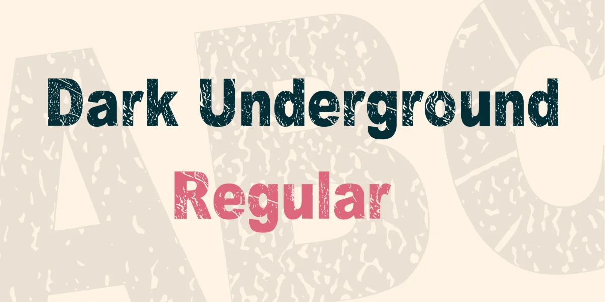 Dark Underground Font preview 7