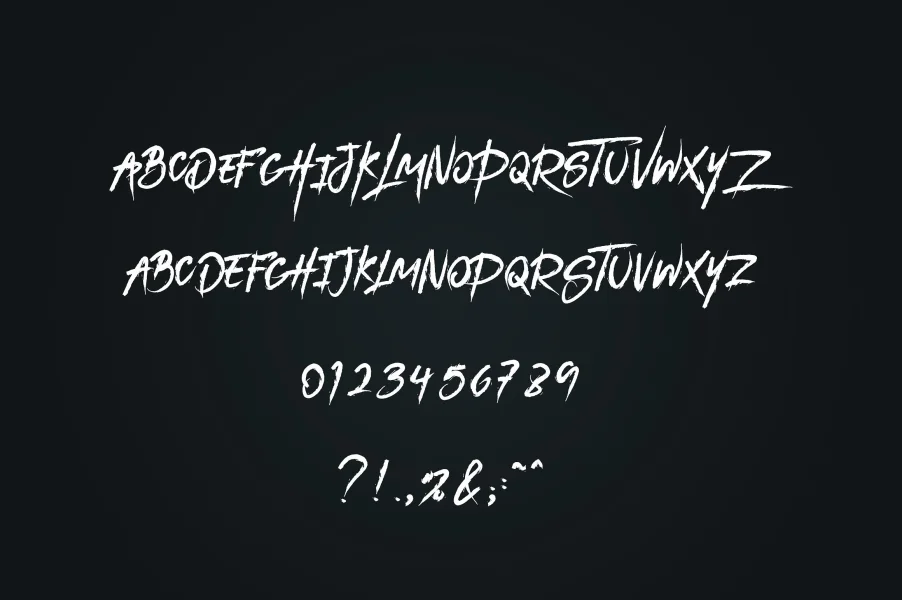 DarkHeart Font preview 6
