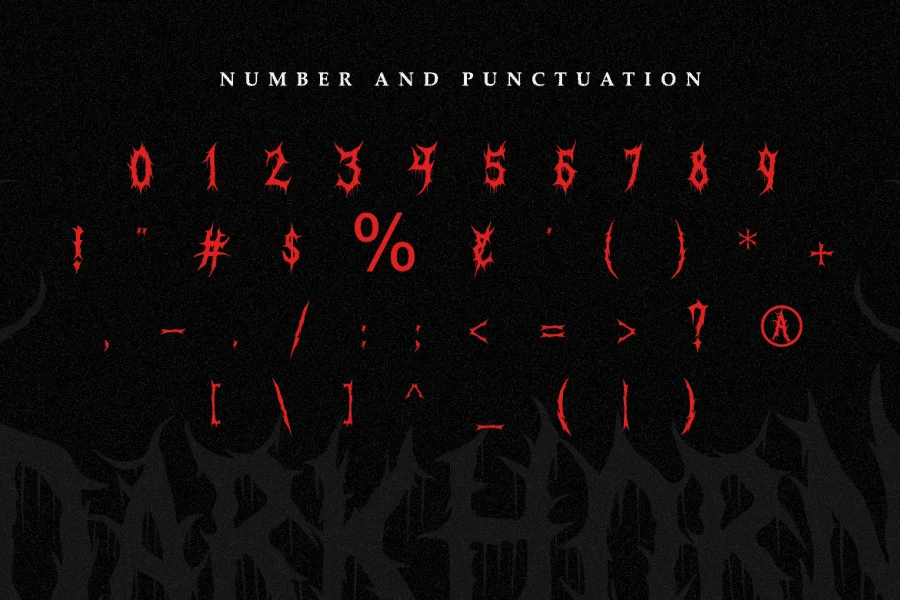 Darkhorn Font preview 4
