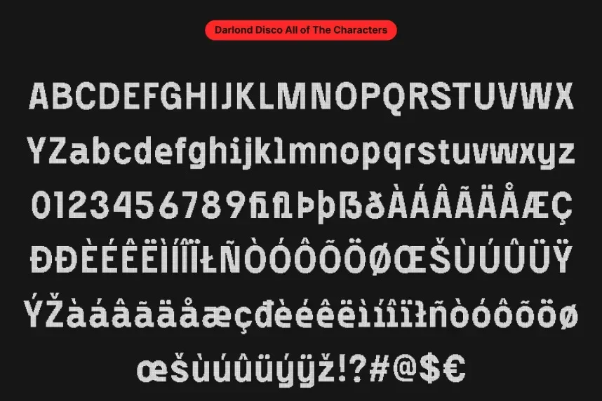 Darlond Disco Font preview 6