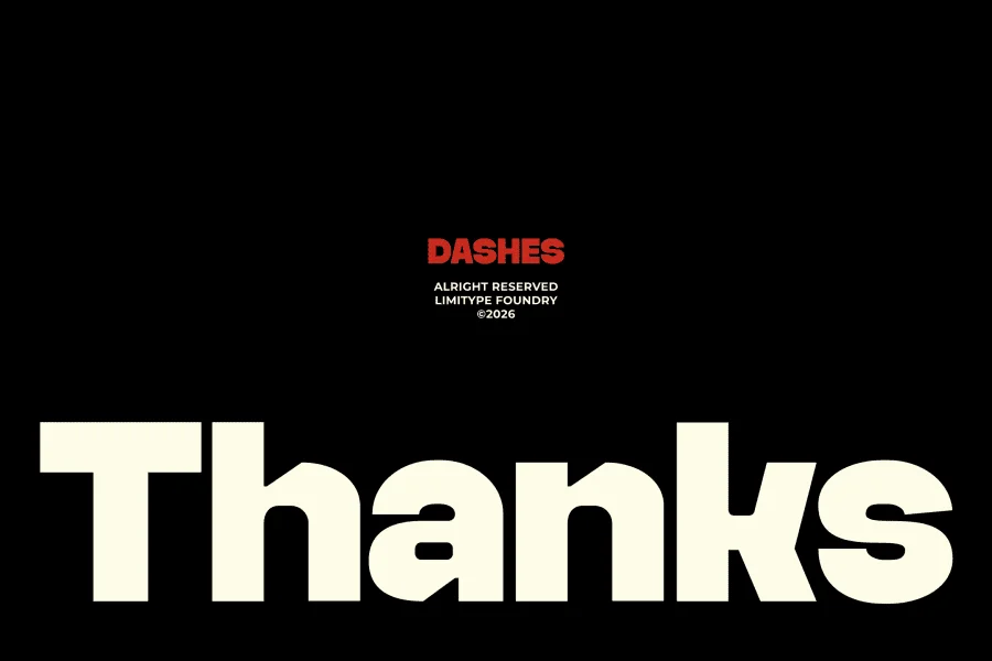 Dashes Demo Font preview 12