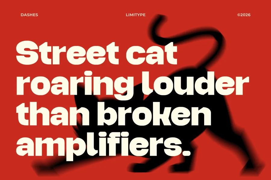Dashes Demo Font preview 2