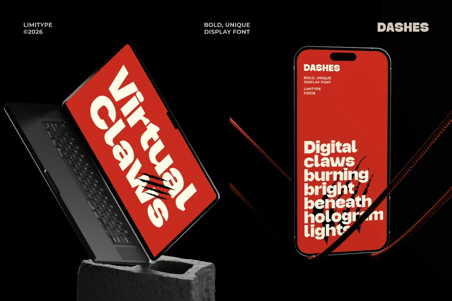 Dashes Demo Font preview 3