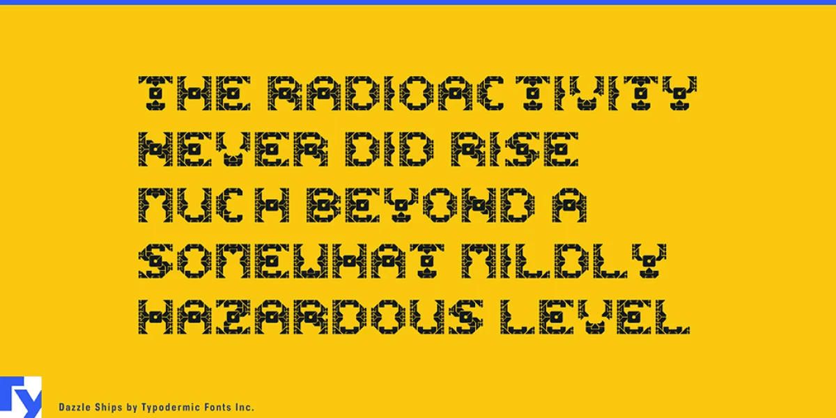 Dazzle Ships Font preview 3