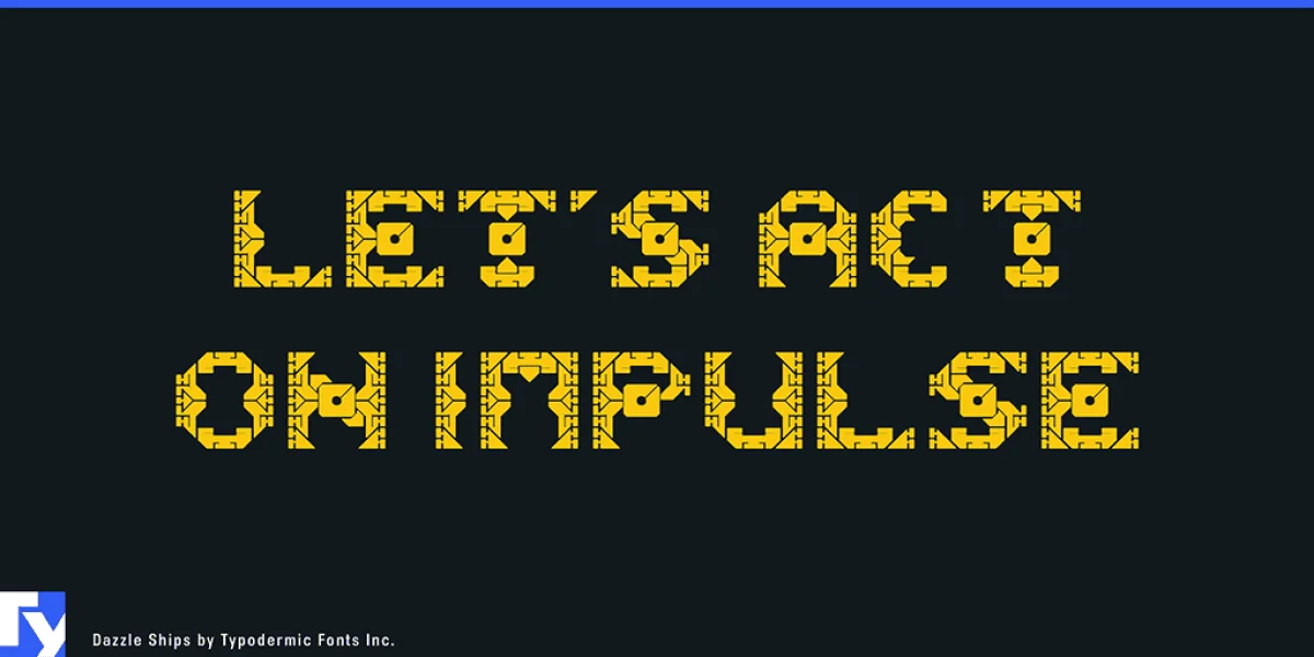 Dazzle Ships Font preview 4
