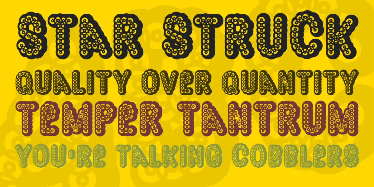 Dazzler Font preview 2