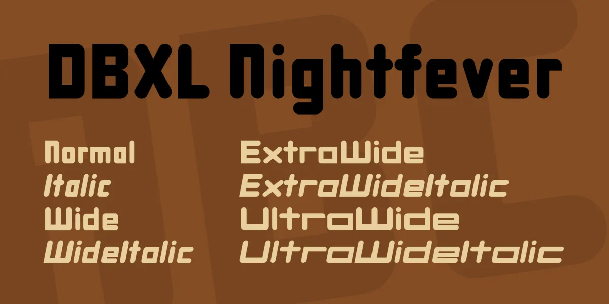 DBXL Nightfever Font Family