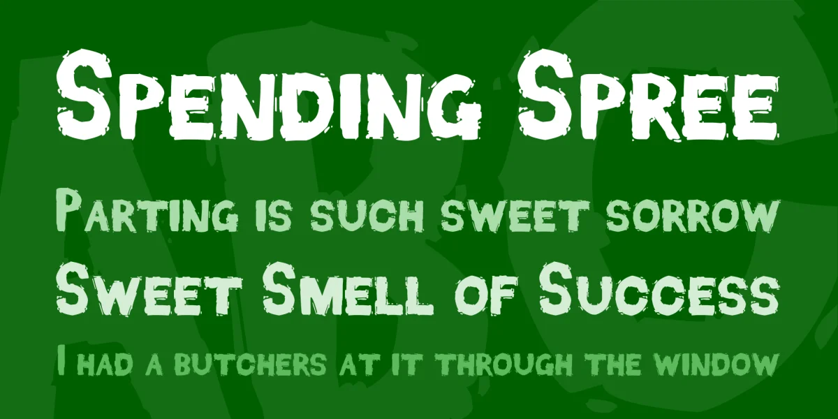 Dead Font Walking Font preview 2