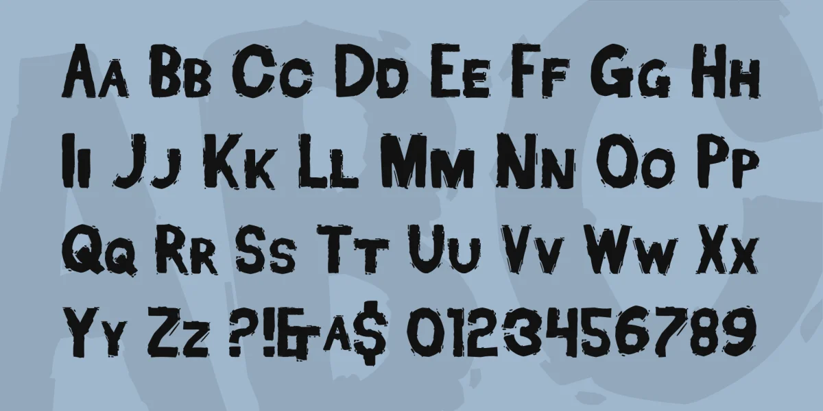 Dead Font Walking Font preview 3