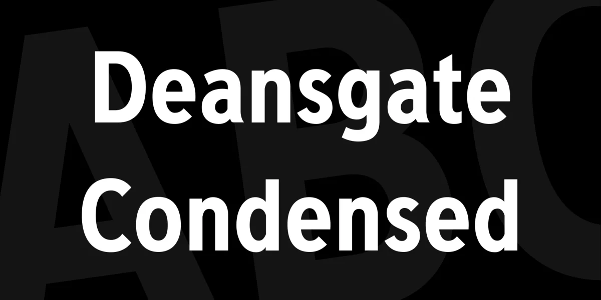 Deansgate Condensed Font preview 2