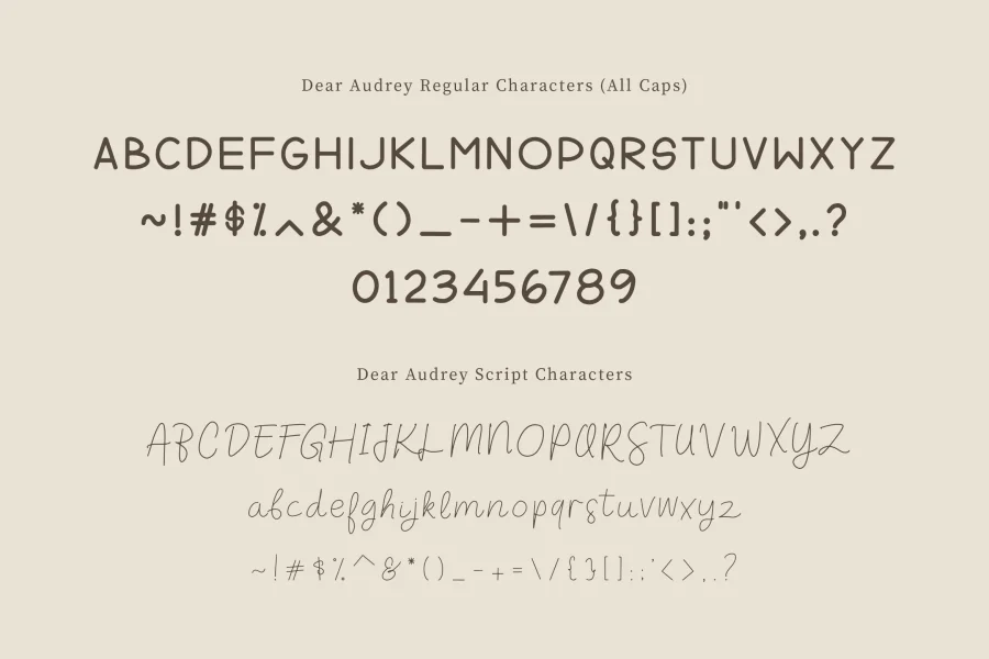 Dear Audrey Font Family preview 10