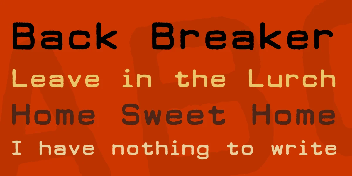 DEARBORN type Font preview 2