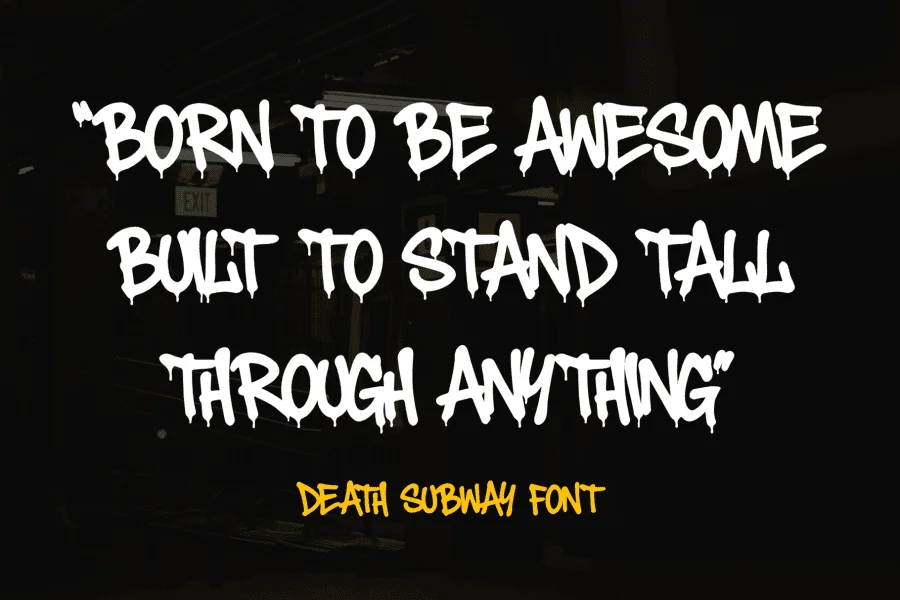 Death Subway Font Family preview 2