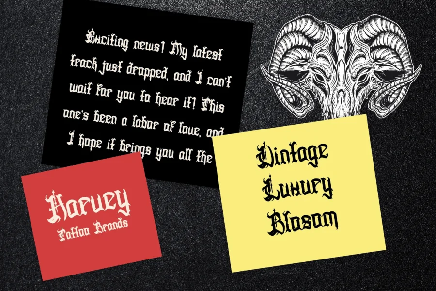 Deaths Hallows Font preview 12