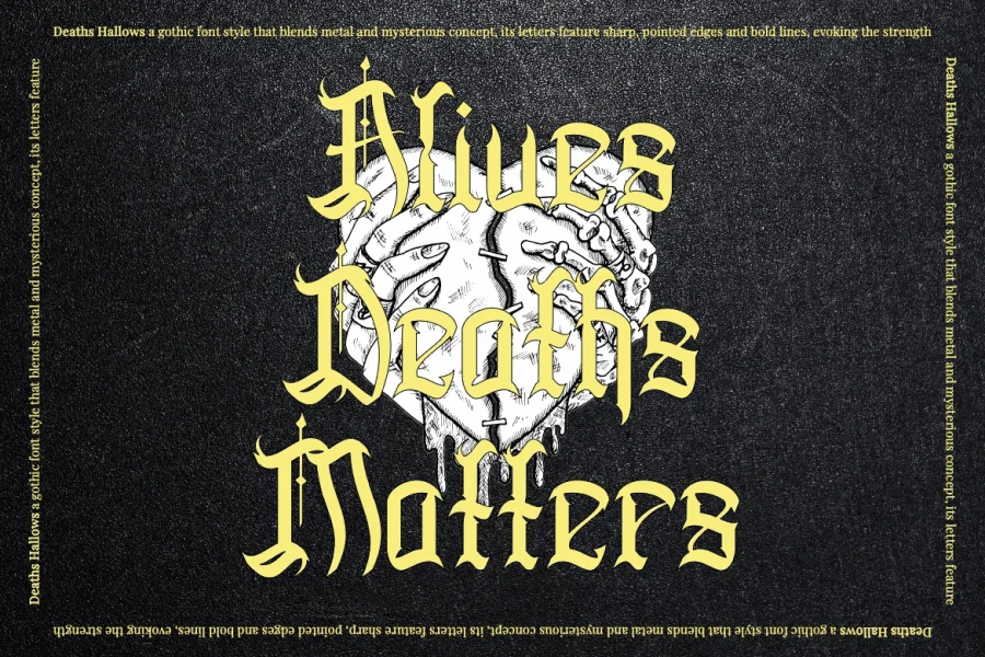 Deaths Hallows Font preview 16