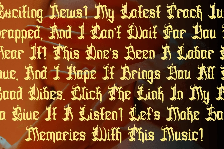 Deaths Hallows Font preview 6