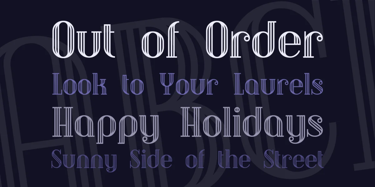 Debonair Inline NF Font preview 2
