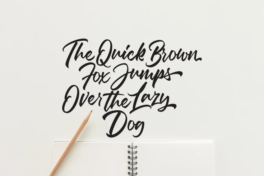 Debtos Script Free Version Font preview 2